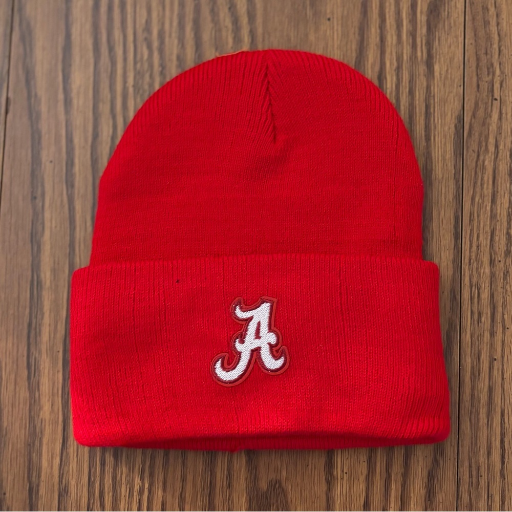 Red Alabama Beanie with Embroidered Logo